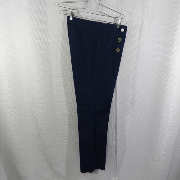NWT@$89! ANNE KLEIN! SWEET NAVY BLUE BUTTONED SAILOR STYLE TROUSERS! SZ 12 - Picture 8 of 11